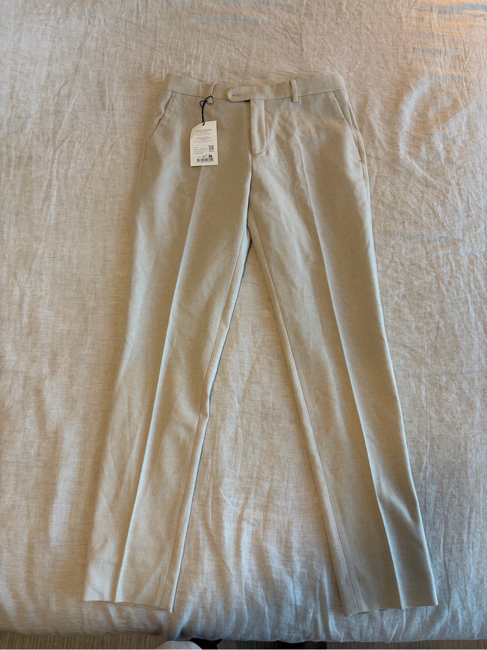 October edition’s semi Slim Carl trousers beige wool blend US 32
